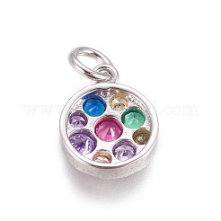 Латунные микро проложить кубического циркония подвески&nbsp;ZIRC-E145-75P