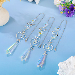 3 шт. подвесные украшения в виде планеты и луны из сплава&nbsp;HJEW-TA00367