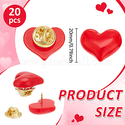 20 шт. значок в виде сердца из смолы для рюкзака&nbsp;HEAR-PH0001-02A