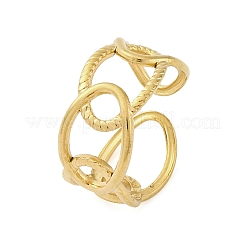 Овальное кольцо-манжета из нержавеющей стали 304 для женщин&nbsp;LS-RJEW-Z083-03G-01