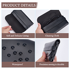 1 шт. портативный футляр для очков из искусственной кожи&nbsp;AJEW-CN0005-21B