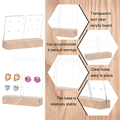 Прозрачный акриловый держатель для сережек-органайзеров&nbsp;EDIS-WH0031-01