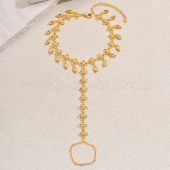 Латунные браслеты с кисточками в виде полых цветов и цепочками для пальцев ног для женского летнего платья OQ1163