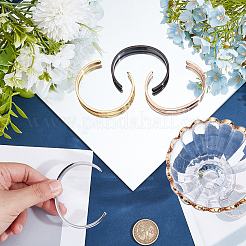 4 шт. двухцветные браслеты-манжеты из нержавеющей стали&nbsp;BJEW-SC0001-67C