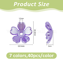 280шт 7 цвета акриловые колпачки для бусин&nbsp;FIND-DC0008-18