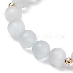 Браслеты с подвесками из латуни «кошка&nbsp;BJEW-JB10484-01