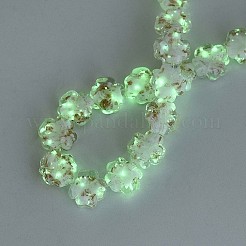 Светящиеся стеклянные бусины ручной работы из золотой фольги&nbsp;FOIL-N029-01A