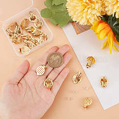 20 шт. фурнитура для сережек-клипс из нержавеющей стали 304&nbsp;STAS-UN0044-06