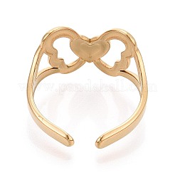 Регулируемые манжеты из нержавеющей стали 304 с ионным покрытием (IP) для женщин&nbsp;RJEW-N052-13G