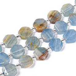 Нити из натурального голубого кальцита&nbsp;G-P534-A24-01