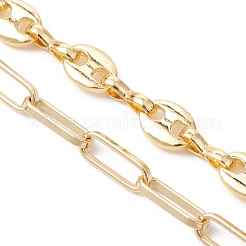 Изготовление браслетов из латунных цепочек в виде кофейных зерен и цепочек из скрепок.&nbsp;AJEW-JB01566