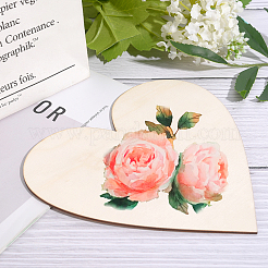 Незаконченная деревянная форма выреза сердца&nbsp;LS-WOOD-WH0101-37D