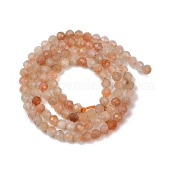 Нити бусин из натурального золота из солнечного камня&nbsp;LS-G-RM2025-01-4mm