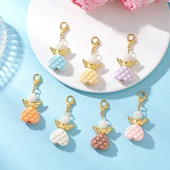 Подвесные украшения в виде ангелов из непрозрачного акрила&nbsp;HJEW-JM04434