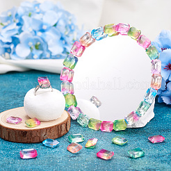 45 шт. 9 стиля градиентных цветных прозрачных смоляных кабошонов&nbsp;RESI-TA0003-11