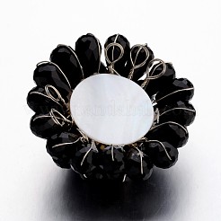 Граненый стакан цветок большие кулоны&nbsp;GLAA-I032-03