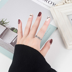 925 массивные цепочки из стерлингового серебра с регулируемыми кольцами для женщин&nbsp;FS-WG946EA-01