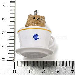 Подвески в виде щенков из непрозрачной смолы&nbsp;LS-RESI-G095-01C