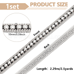 Шнур из нержавеющей стали с заклепками и клейкой обратной стороной длиной 2.5 ярд.&nbsp;OCOR-FG0002-34A