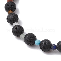 Браслеты из натуральных смешанных драгоценных камней с бусинами для женщин и мужчин&nbsp;BJEW-JB11565