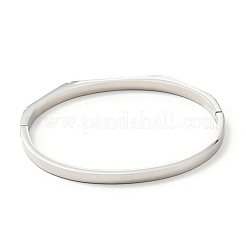 Шарнирный браслет с овальной раковиной и кубическим цирконием&nbsp;BJEW-G644-01