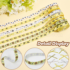 7 рулон 7 стилей полиэстеровых лент с принтом пчел набор&nbsp;SRIB-CY0001-02A