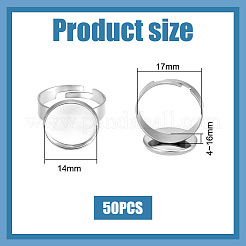 Регулируемые кольца для пальцев из нержавеющей стали 304&nbsp;STAS-UN0019-42P