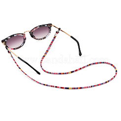 5 шт. 5-х цветные цепочки для очков из полиэстера&nbsp;AJEW-LP0008-19