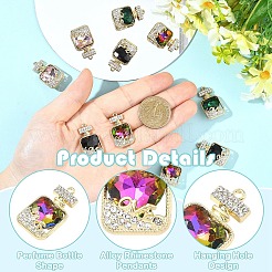 12шт 4 цвета подвески из сплава со стразами&nbsp;FIND-YW0011-80