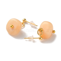 Серьги-гвоздики из натурального говлита 304 из нержавеющей стали&nbsp;EJEW-H017-02G-02