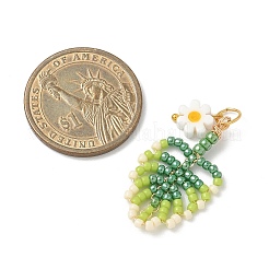 Подвески из стеклянных бусин в виде листьев&nbsp;PALLOY-MZ00924