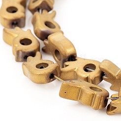 Нити немагнитных синтетических гематитовых бусин с вакуумным покрытием pvd&nbsp;G-F682-19-F