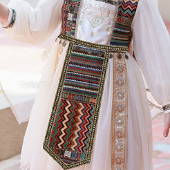 13.5 м металлизированная кружевная отделка&nbsp;SRIB-WH0011-096