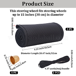 1 шт. чехол на руль автомобиля из коровьей кожи&nbsp;AJEW-CL0002-42B