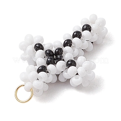 Подвески-крестики из бисера&nbsp;PALLOY-GD00002-02