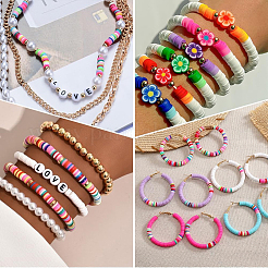 3500шт 10 цвета бусины из полимерной глины ручной работы&nbsp;CLAY-PA0001-26A