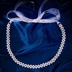 Пластиковые цепочные ремни с имитацией жемчуга&nbsp;AJEW-WH20070-051