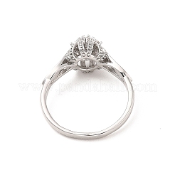 Латунные микро проложить кубического циркония кольца RJEW-R146-06C-P