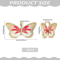 Кулоны с эмалью из латуни&nbsp;KK-LP0002-19C