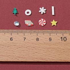 25г рождественские кабошоны из полимерной глины ручной работы&nbsp;CLAY-FS0001-14