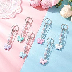 Акриловые бабочки с круглыми бусинами брелки&nbsp;KEYC-JKC01438