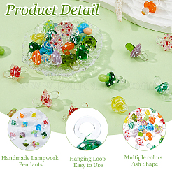 24шт подвески ручной работы лэмпворк&nbsp;LAMP-HS0001-20