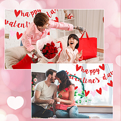 2 набор из 2 бумажных флажков в стиле Дня святого Валентина&nbsp;AJEW-CP0005-86