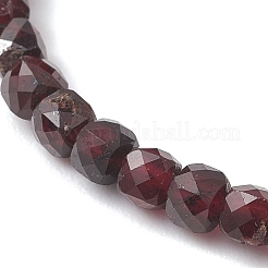 Эластичные браслеты из натуральных гранатовых бусин для женщин&nbsp;BJEW-JB13335-05