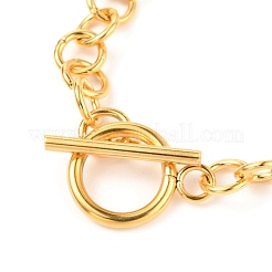 Браслеты-цепочки rolo из нержавеющей стали 304 с вакуумным покрытием pvd унисекс&nbsp;BJEW-H541-05A-G