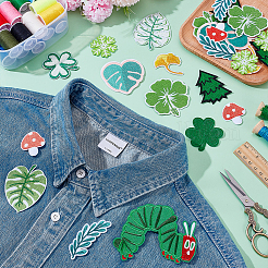 25 шт. 10 стили полиэстеровых нашивок для одежды&nbsp;PATC-PH0001-35