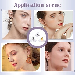 80 шт. 2-х цветные латунные серьги-клатчи-пули&nbsp;KK-YW0002-77