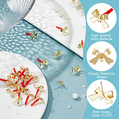 24 шт. Сплав серьги-гвоздики&nbsp;EJEW-HY0001-06