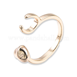 Открытое кольцо-манжета из латуни без содержания кадмия&nbsp;RJEW-N039-04LG