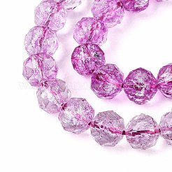 Хрустящие прозрачные стеклянные бусины нити&nbsp;GLAA-N063-8mm-05